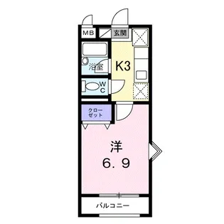 キャッスルパーク南仙台【3階】の間取り
