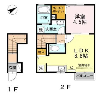 フェリースハイム【2階】の間取り