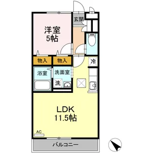 カナディアンコート南吉成 B【2階】の間取り