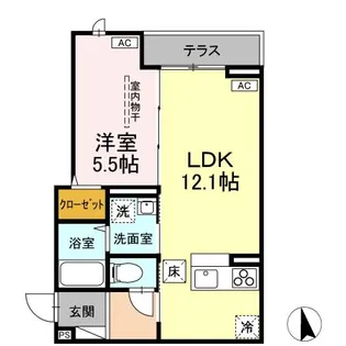 エルタスコート成田町【1階】の間取り