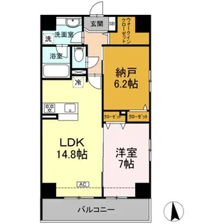 アロッジオ金剛【4階】の間取り