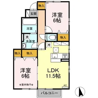 レセンテヴィラTA T【1階】の間取り