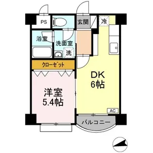 シェナンド土樋【5階】の間取り