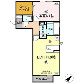 シェモア 国見【2階】の間取り