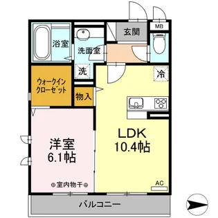DーROOM高砂【3階】の間取り