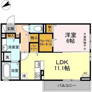 HALL GREEN【3階】の間取り