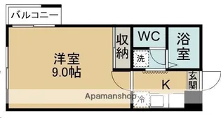 カームテラス八幡【203号室】の間取り