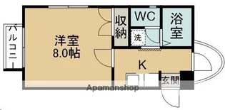 カームテラス八幡【205号室】の間取り