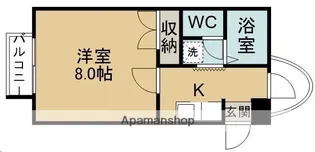 カームテラス八幡【305号室】の間取り