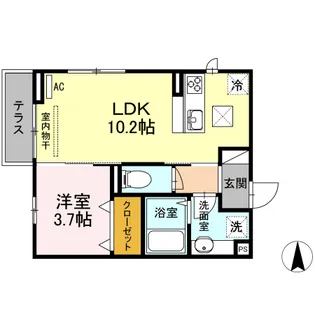 エクセラン B【1階】の間取り