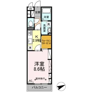 キャトルセゾン愛宕橋【3階】の間取り
