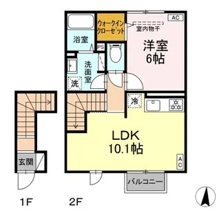 LA VIERGE Ⅱ【2階】の間取り