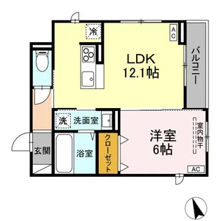 ボヌールK【2階】の間取り