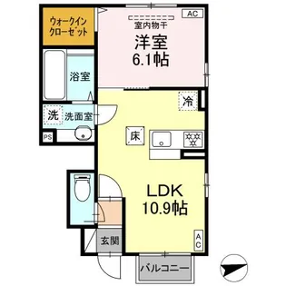 サンシャインW I【1階】の間取り