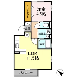 ロータス越路【3階】の間取り