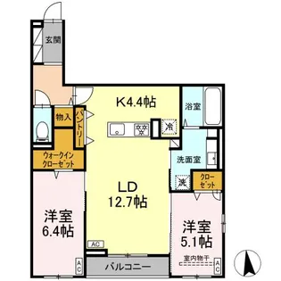 CLASSEUM仙台小田原 II【2階】の間取り