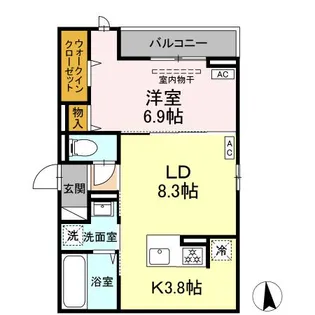 CLASSEUM仙台小田原 IV【3階】の間取り