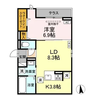 CLASSEUM仙台小田原 IV【1階】の間取り