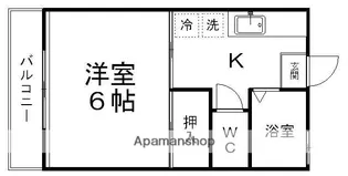 コーポ一見【203号室】の間取り