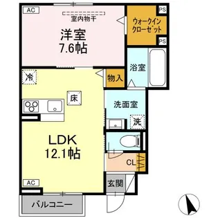 DーROOM富沢西2丁目【1階】の間取り
