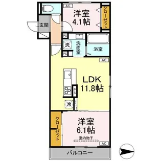 ボヌール T【2階】の間取り