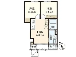 仮称コーポ南光台東【102号室】の間取り