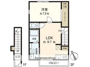 仮称コーポ南光台東【2階】の間取り