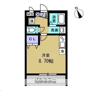 クオーレ福沢町【1階】の間取り