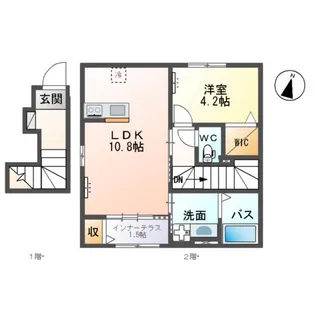 鶴が丘4丁目アパート【2階】の間取り