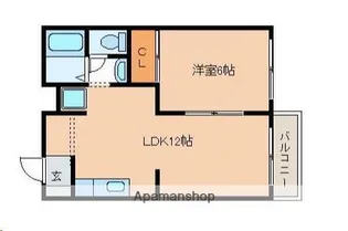 宮城県仙台市太白区西多賀3丁目【アパート】の間取り