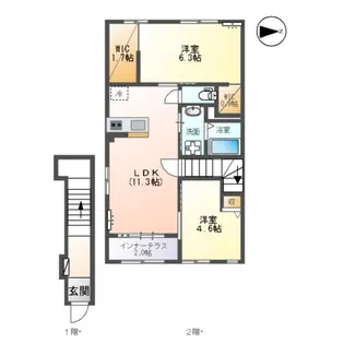 BREEZE HILLS (ブリーズヒルズ)【2階】の間取り