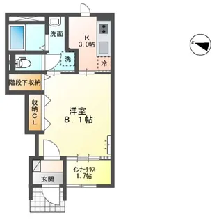 エスポワール六丁の目【1階】の間取り