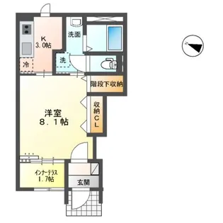 エスポワール六丁の目【1階】の間取り