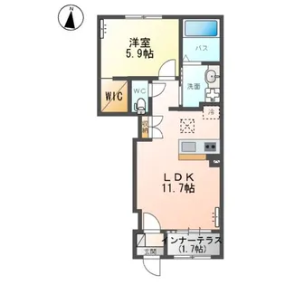 パーチェミノクラ(PACE MINOKURA)【1階】の間取り