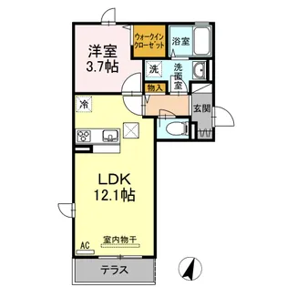 グランシャリオ千代田【1階】の間取り