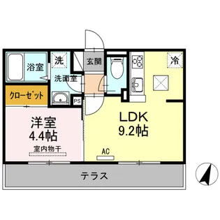 グランシャリオ千代田【1階】の間取り
