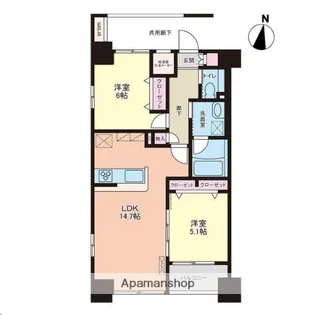 アーバンハイツ大町【1002号室】の間取り