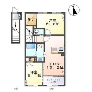 LUMINE (ルミネ)【202号室】の間取り