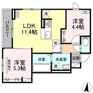 PRIMAVERA吉成台【1階】の間取り