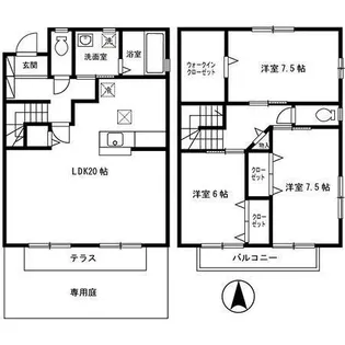 グランディール八乙女中央【1階】の間取り
