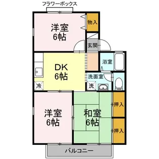 セジュール貴富禰 II【2階】の間取り