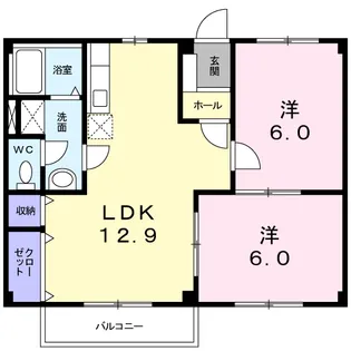 ニューシティ田代【2階】の間取り