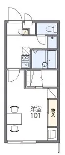レオパレスラテラ【106号室】の間取り