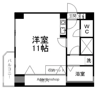 宮城県仙台市青葉区木町通1丁目【マンション】の間取り
