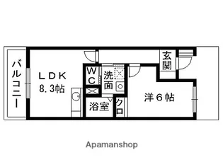 ボヌール泉中央【3階】の間取り