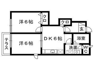 クレストールYOU A【1階】の間取り