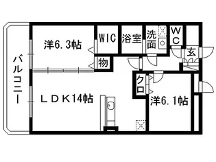 プレッサ泉中央【5階】の間取り