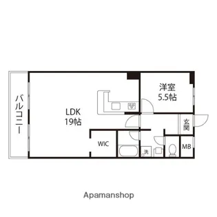 北根グリーンハイツ【407号室】の間取り