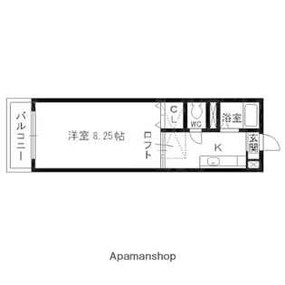 ベルコート泉【206号室】の間取り