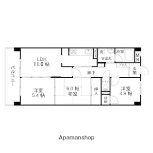 グランメゾン泉中央【205号室】の間取り